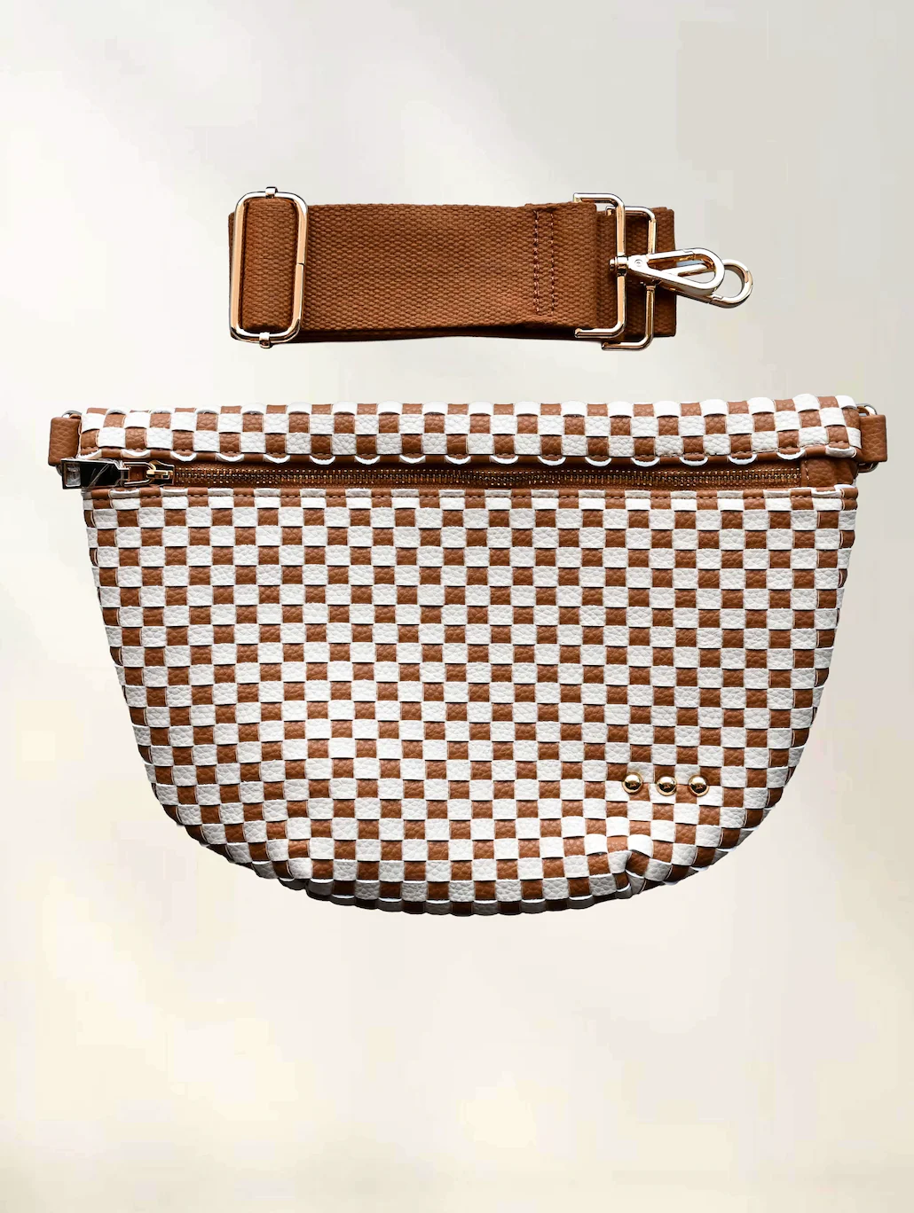 Westlyn Woven Bum Bag with Studded Detail - Image 2