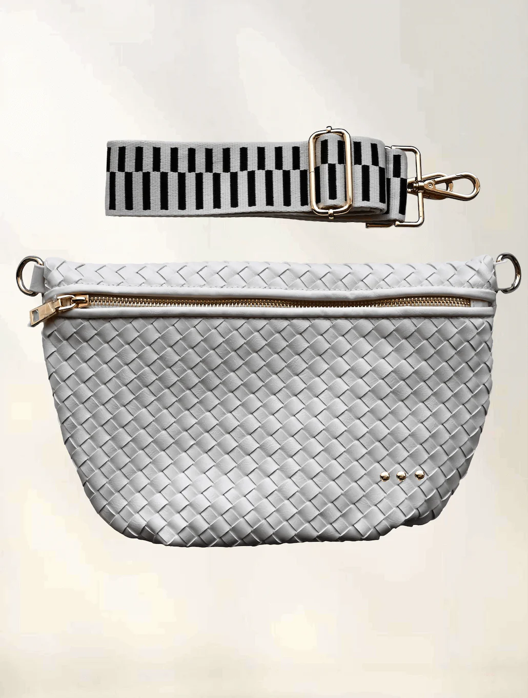 Westlyn Woven Bum Bag with Studded Detail - Image 20