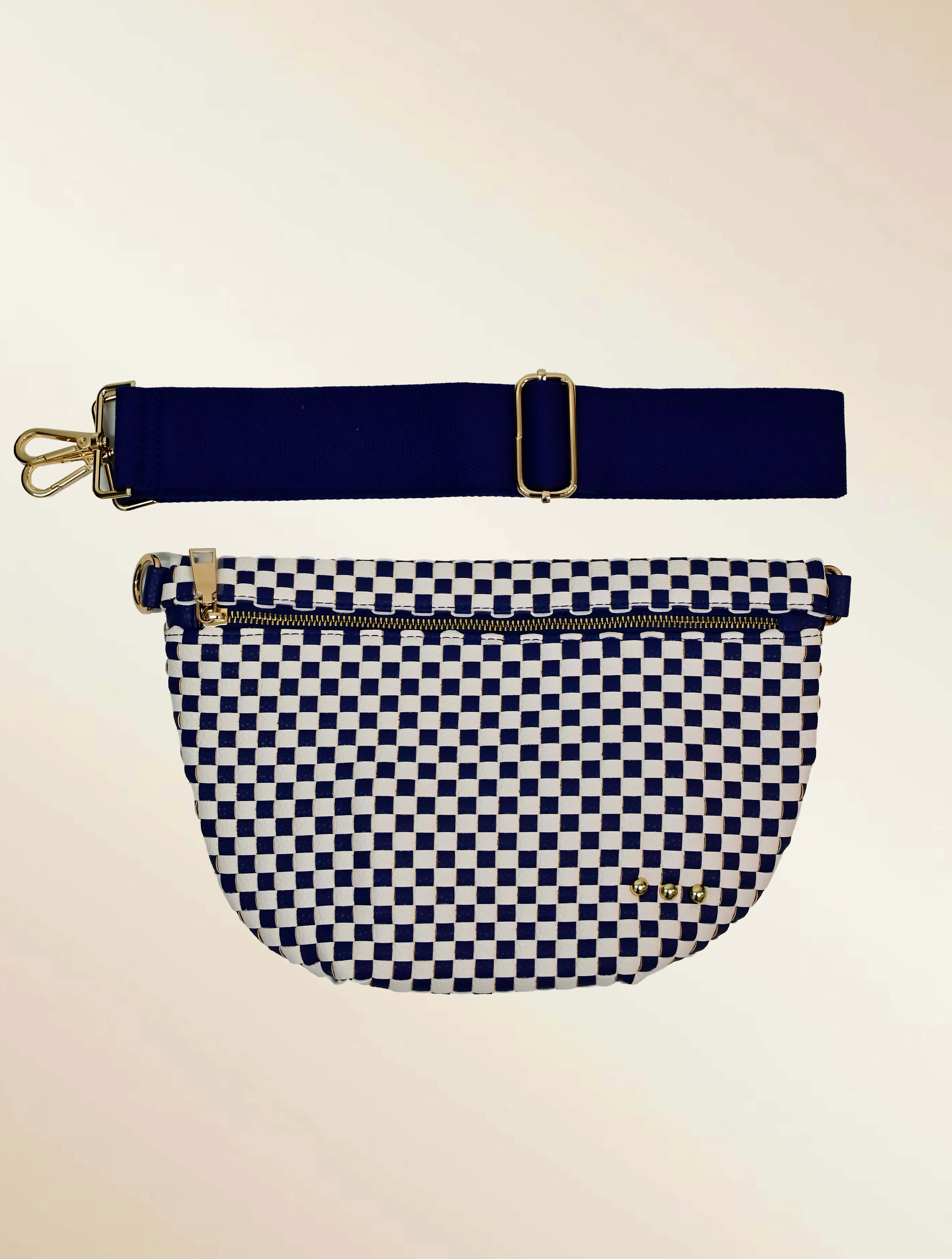 Westlyn Woven Bum Bag with Studded Detail - Image 23