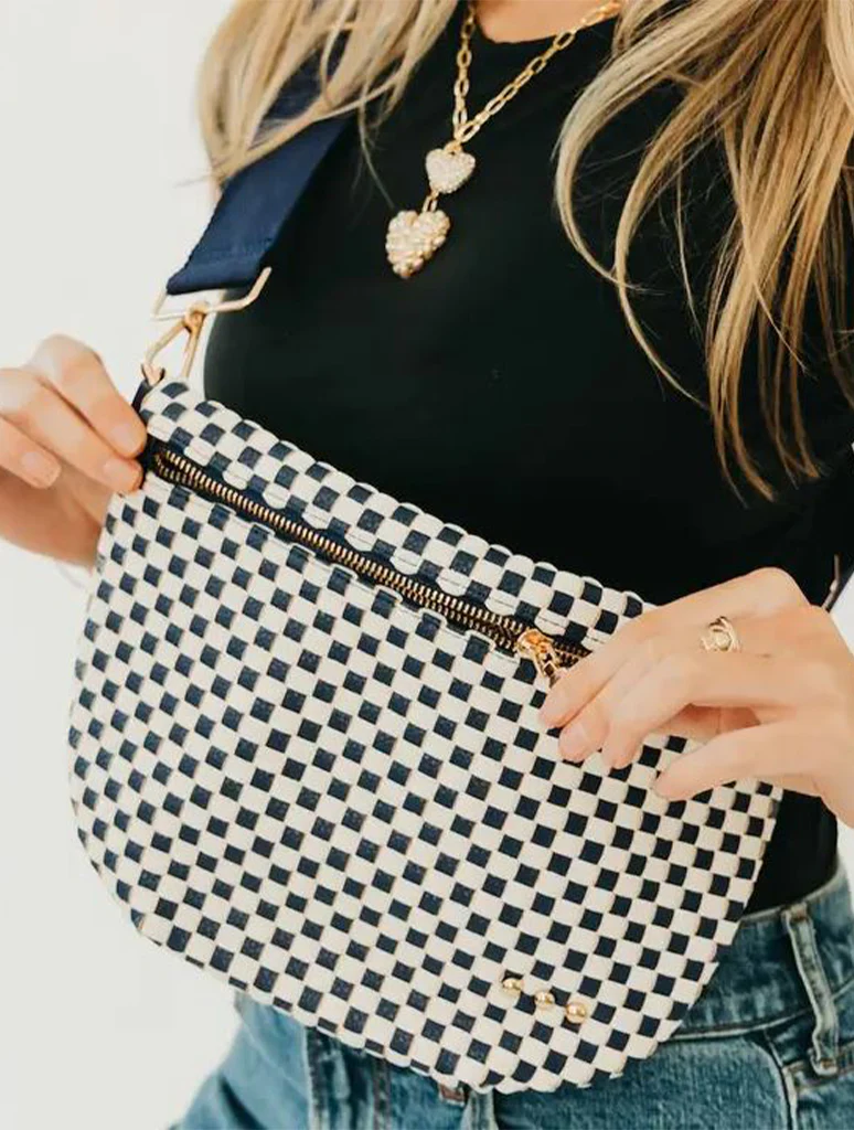 Westlyn Woven Bum Bag with Studded Detail - Image 24