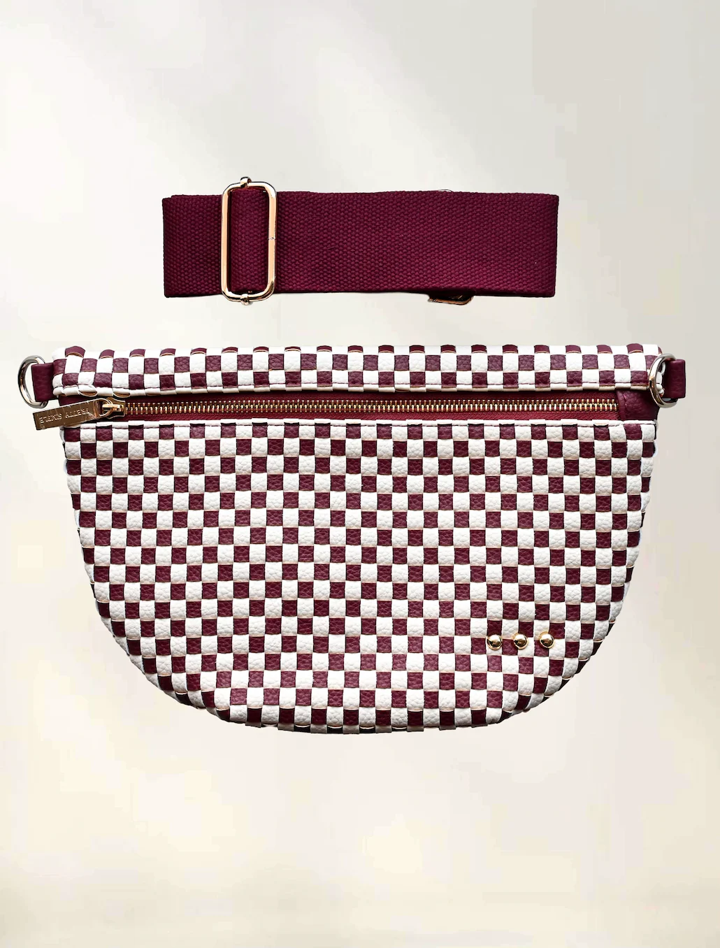 Westlyn Woven Bum Bag with Studded Detail - Image 3