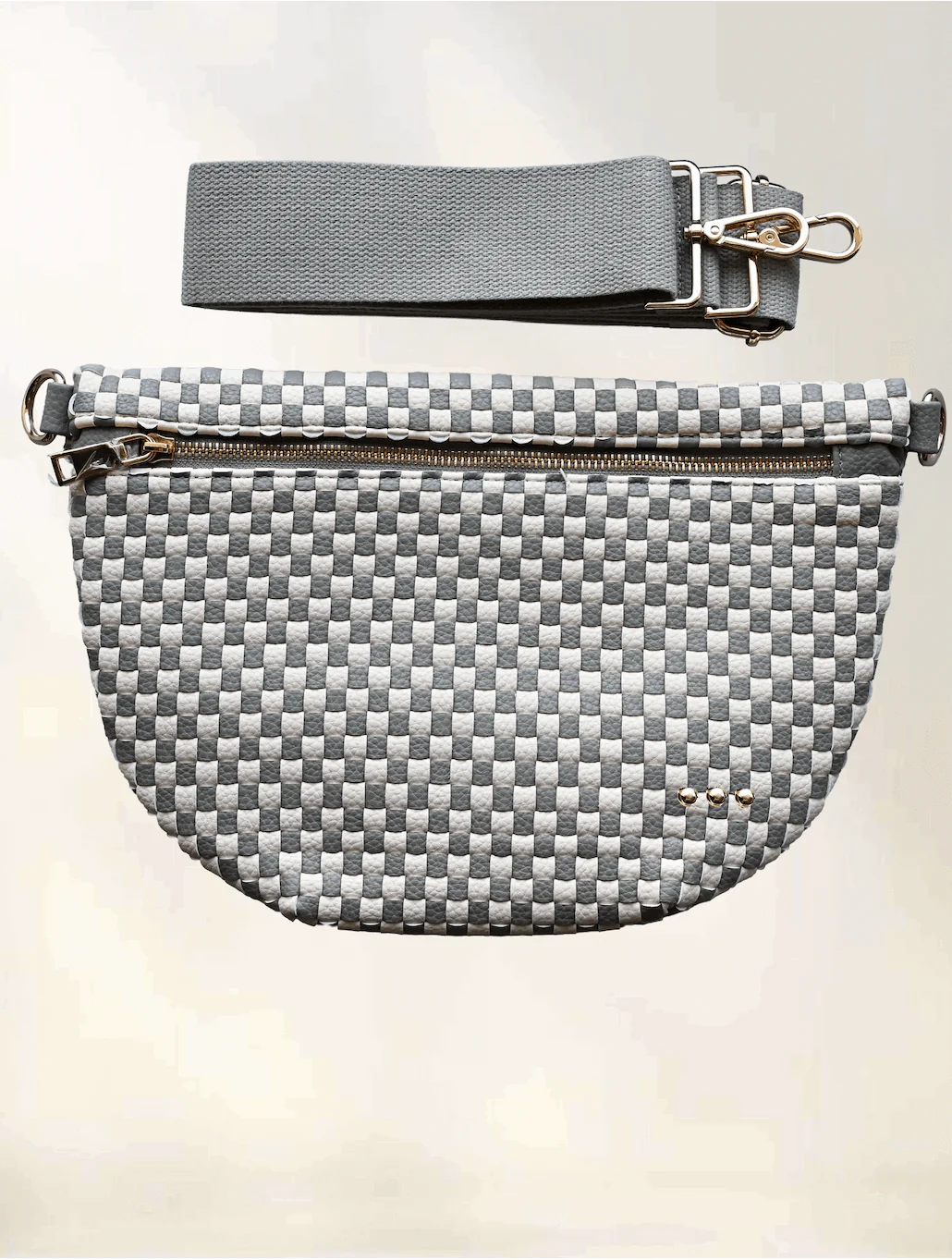 Westlyn Woven Bum Bag with Studded Detail - Image 9