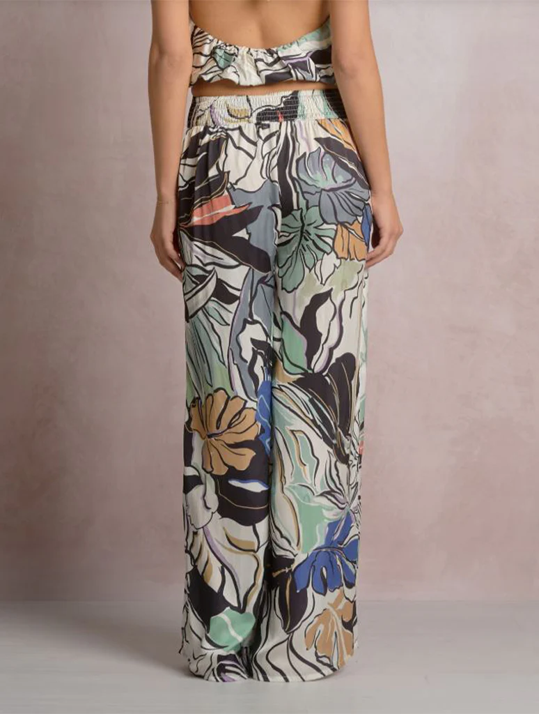 Wide Leg Elastic Waistband Pants - Image 2