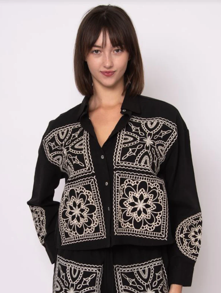 Yuna Cotton Long Sleeve Shirt