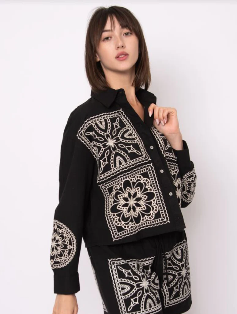 Yuna Cotton Long Sleeve Shirt - Image 2